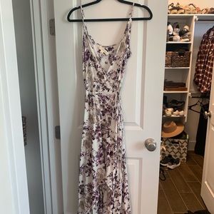 Floral print wrap dress